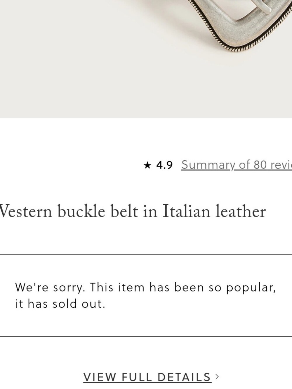 J. Crew Western Buckle Belt in Italian Leather - brown - Picture 2 of 9